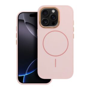 Futerał FRAME MAG COVER kompatybilny z MagSafe do IPHONE 14 PRO pudrowy róż