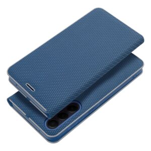Etui z klapką na Samsung A53 5G Luna Book Carbon niebieskie