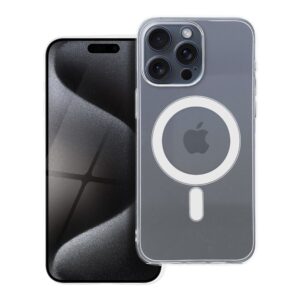 Futerał do iPhone 15 PRO MAX Clear Case 2 mm Mag Cover zgodny z MagSafe (camera protection) transparentny
