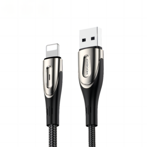 Kabel Joyroom Sharp Series S-M411 USB-A / Lightning 3A 1.2m ze wskaźnikiem ładowania - czarny