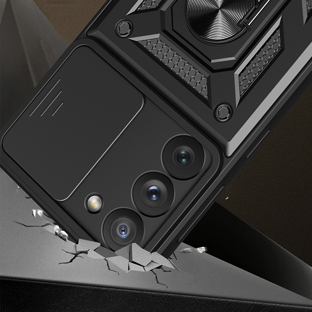 Hybrid Armor Camshield etui do Samsung Galaxy S23+ pancerny pokrowiec z osłoną na aparat niebieskie - obrazek 2