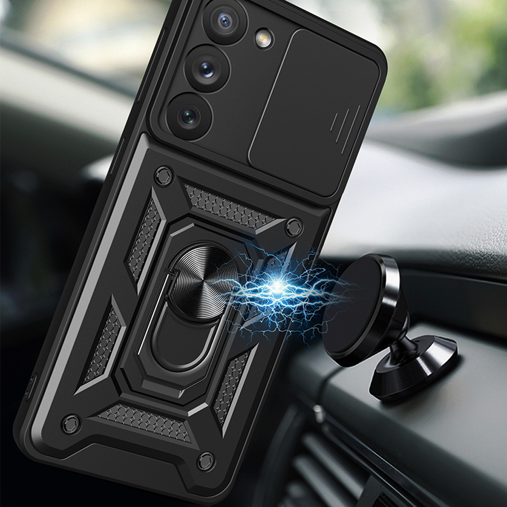 Hybrid Armor Camshield etui do Samsung Galaxy S23+ pancerny pokrowiec z osłoną na aparat niebieskie - obrazek 3