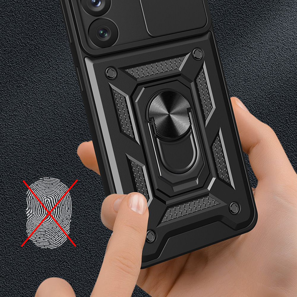 Hybrid Armor Camshield etui do Samsung Galaxy S23+ pancerny pokrowiec z osłoną na aparat niebieskie - obrazek 5