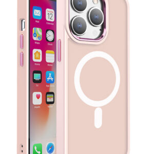 Magnetyczne etui z MagSafe Color Matte Case do iPhone 15 Pro Max - różowe