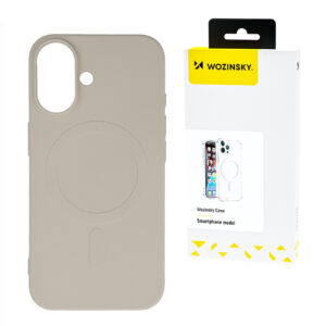 Etui Wozinsky Liquid Silicone Case MagSafe na Samsung Galaxy S24 FE - beżowe
