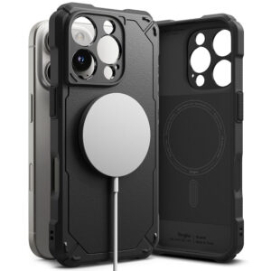 Etui Ringke Rugged Gear MagSafe na iPhone 16 Pro - czarny