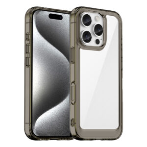 Etui Outer Space Case na iPhone 16e / 17e pokrowiec z elastyczną ramką - półprzezroczyste, czarne