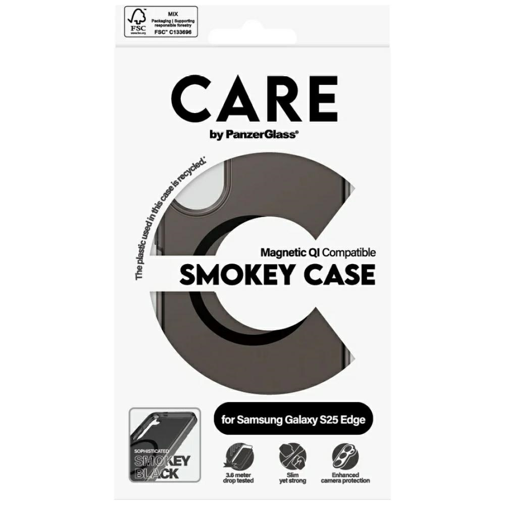 Etui CARE by PanzerGlass Flagship Urban Combat Black QI na Samsung Galaxy S25 Edge - półprzezroczyste - obrazek 4