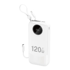 Powerbank Dudao K13Pro 20000mAh z wbudowanym kablem - biały