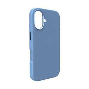 Etui silikonowe Puro Icon Mag Pro Liquid Silicone na iPhone 17 kompatybilne z MagSafe, z ochroną aparatu i aluminiowymi przyciskami - niebieskie