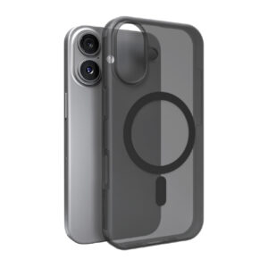 Etui silikonowe Puro Daylight kompatybilne z Magsafe na iPhone 17 - półprzezroczyste czarne