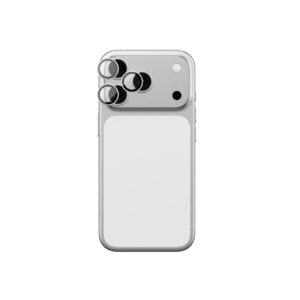 Szkło na aparat AMAZINGTHING Sapphire na iPhone 17 Pro / Pro Max - ze srebrną ramką
