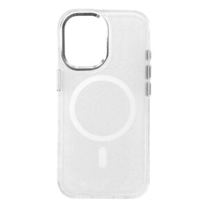 Etui Glitter Case na Samsung Galaxy S26 Ultra kompatybilne z MagSafe - białe