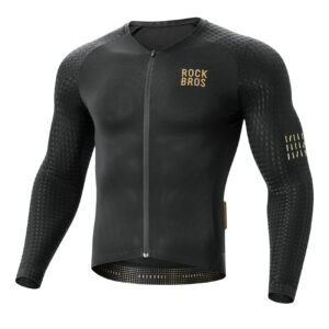 Koszulka rowerowa Rockbros YDCX008 Diamond z długim rękawem rozmiar S - czarna