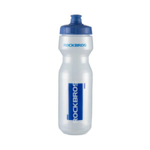 Bidon rowerowy Rockbros 750 ml - przezroczysty z niebieskim ustnikiem