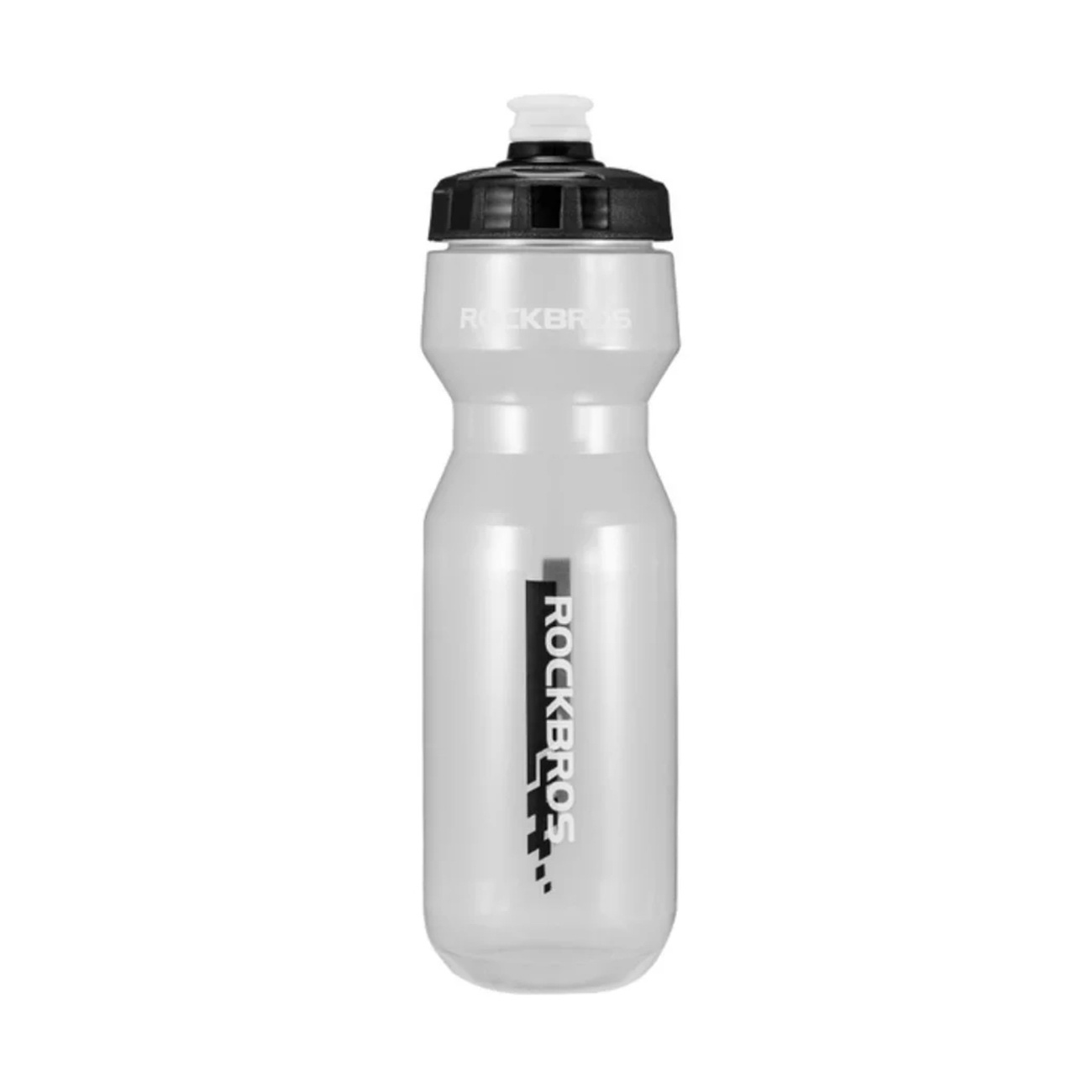 Bidon rowerowy Rockbros 750 ml - przezroczysty z czarnym ustnikiem