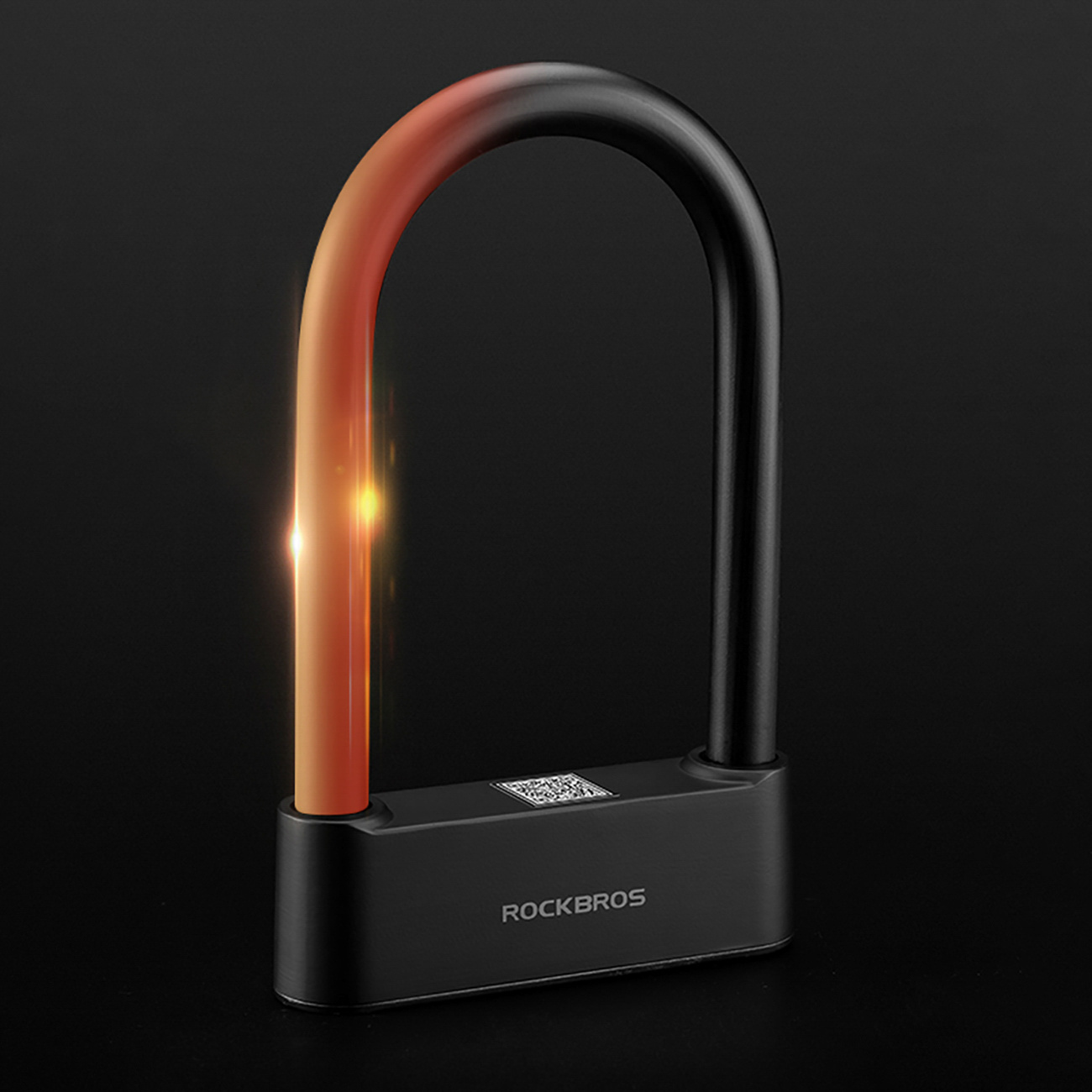 Zapięcie rowerowe Rockbros 32210818001 SMART z czytnikiem linii papilarnych i łącznością Bluetooth - czarny - obrazek 4