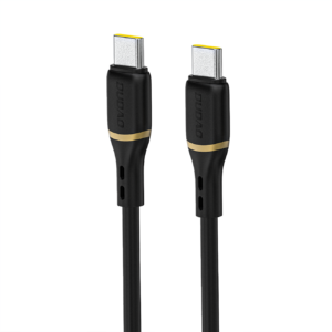 Kabel Dudao L25C USB-C 1m 60W w miękkim silikonowy oplocie - czarny