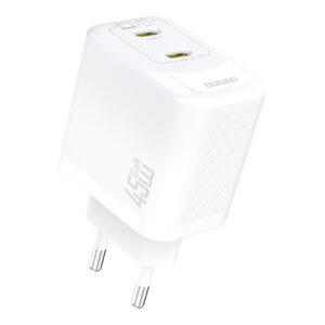 Ładowarka sieciowa Dudao A28PEU PD 45W GaN 2xUSB-C - biała