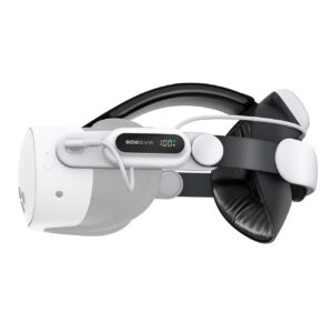 Pasek na głowę z baterią BoboVR E3 Pro do Meta Quest 3 i 3S - biało-czarny