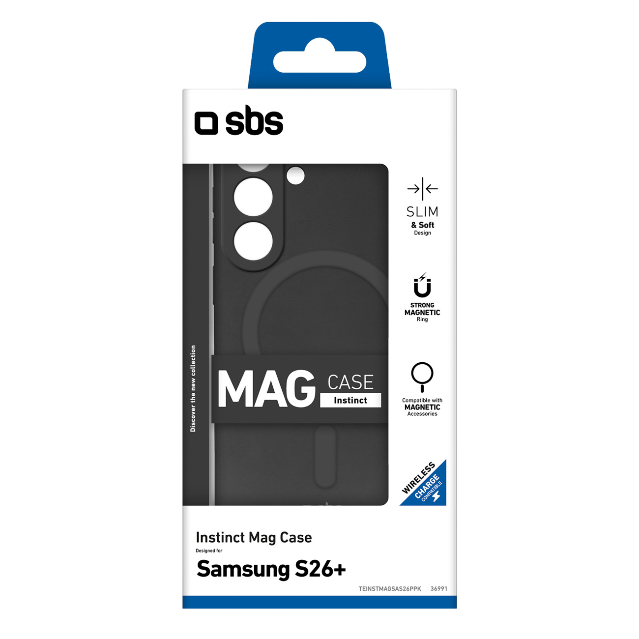 Etui SBS Instinct Mag na Samsung Galaxy S26 Plus kompatybilne z MagSafe - czarne - obrazek 2