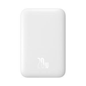 Powerbank Baseus Airpow 6000mAh 20W magnetyczny z kablem Baseus Simple USB-C - USB-C 30cm - biały