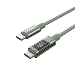 Kabel Choetech XCC-1068 PD 60 W USB-C - USB-C z wyświetlaczem 1.2 m - zielony