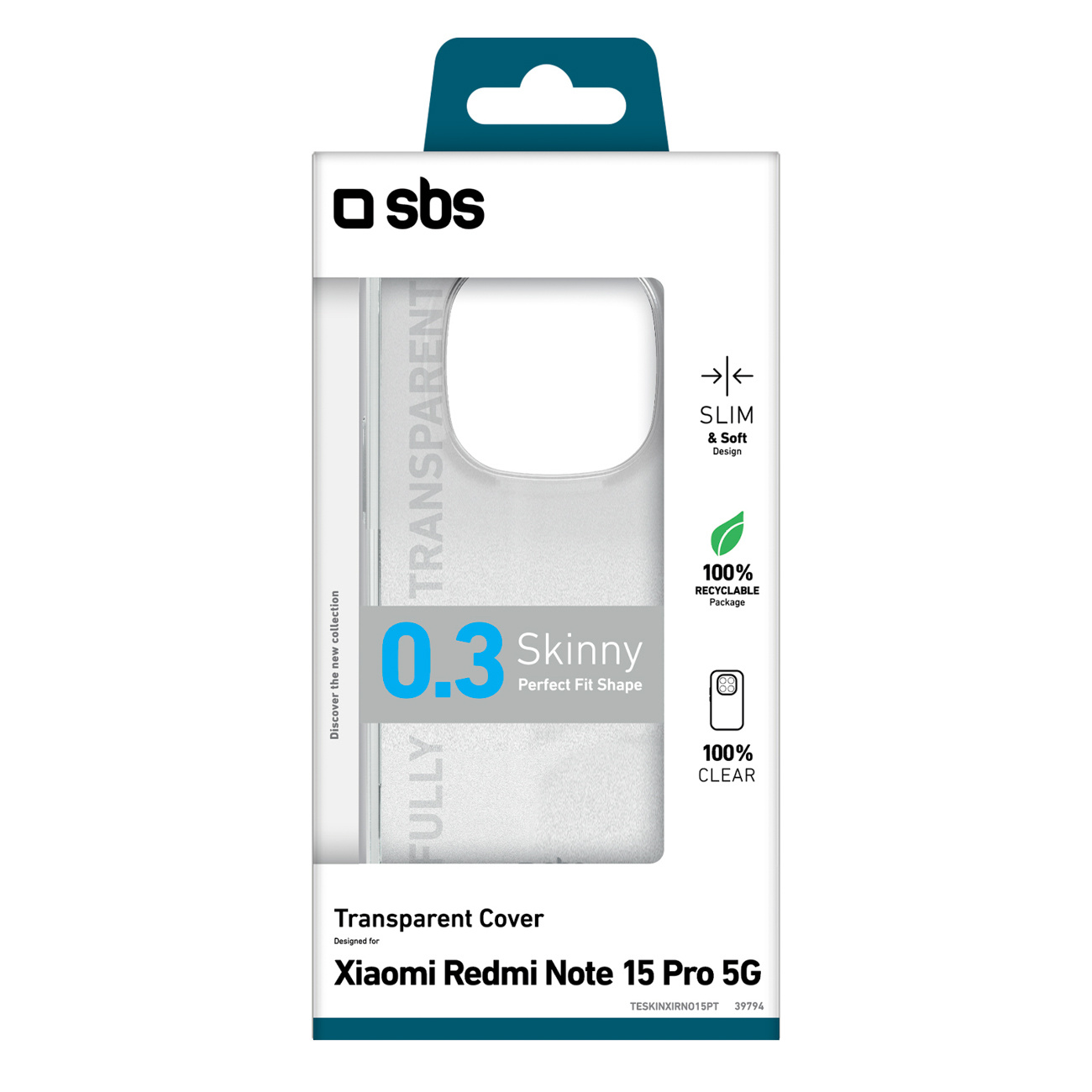 Etui SBS Skinny Cover na Xiaomi Redmi Note 15 Pro - przezroczyste - obrazek 2