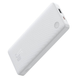 Powerbank Baseus Airpow Lite 10000mAh 15W z kablem Baseus Simple USB-A - USB-C 30cm - biały