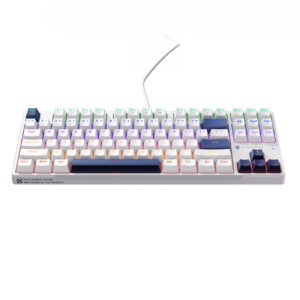 Klawiatura gamingowa Machenike K500B-B87 przewodowa mechaniczna podświetlana Red Switch - biała