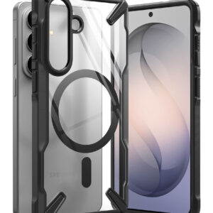 Etui Ringke Fusion X Magnetic MagSafe na Samsung Galaxy S26 - przezroczysto-czarne