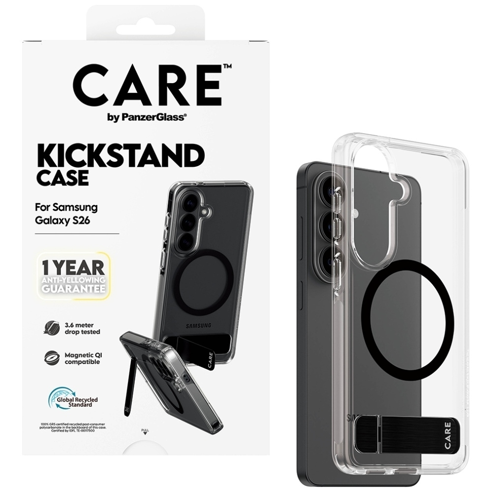 Etui CARE by PanzerGlass Urban Explorer Transparent w. Black Qi na Samsung Galaxy S26 - przezroczyste - obrazek 5