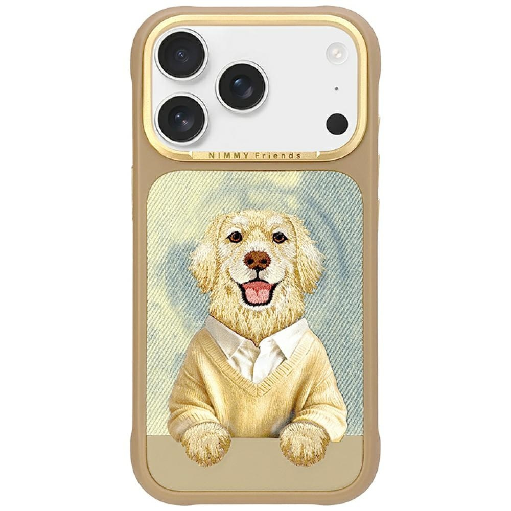 Etui Nimmy Gentle Pets Series Dog MagSafe na iPhone 17 Pro - brązowe