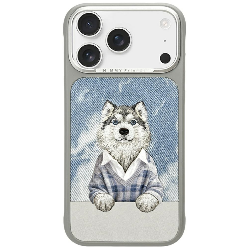 Etui Nimmy Gentle Pets Series Dog MagSafe na iPhone 17 Pro Max - szare