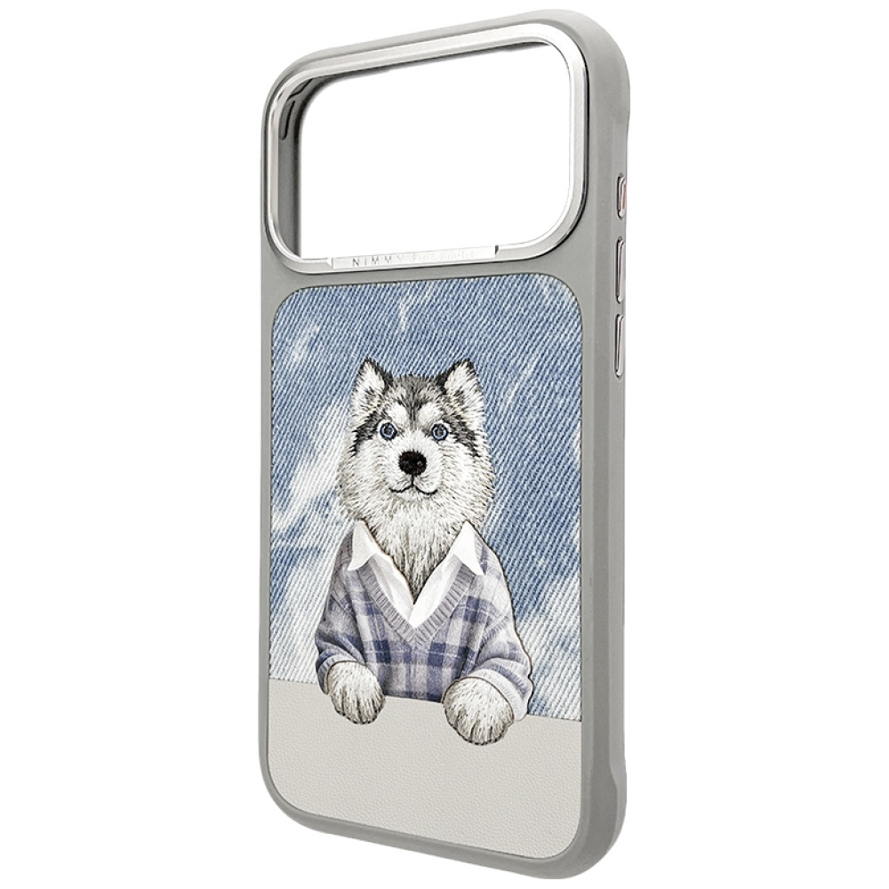 Etui Nimmy Gentle Pets Series Dog MagSafe na iPhone 17 Pro Max - szare - obrazek 2