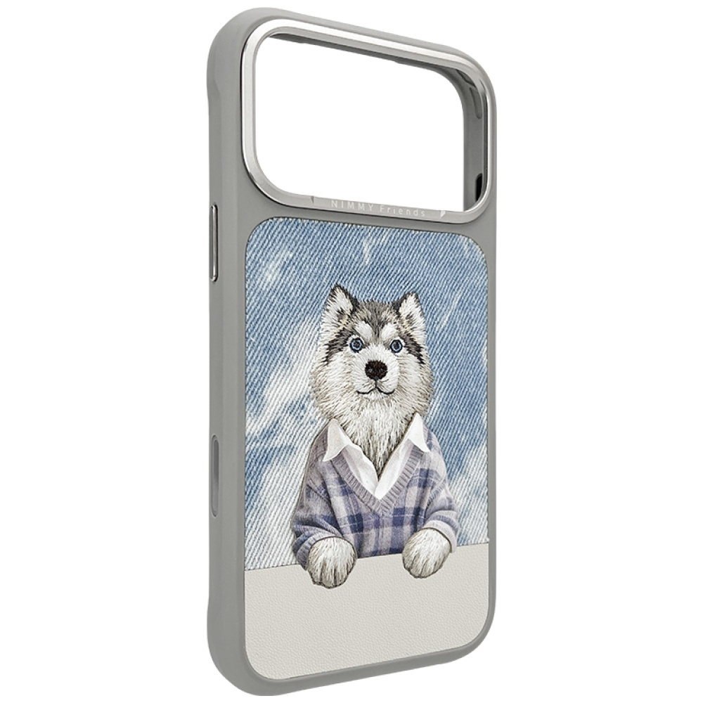 Etui Nimmy Gentle Pets Series Dog MagSafe na iPhone 17 Pro - szare - obrazek 3
