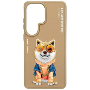 Etui Nimmy Glasses Cool Dog na Samsung Galaxy S26 Ultra - beżowe