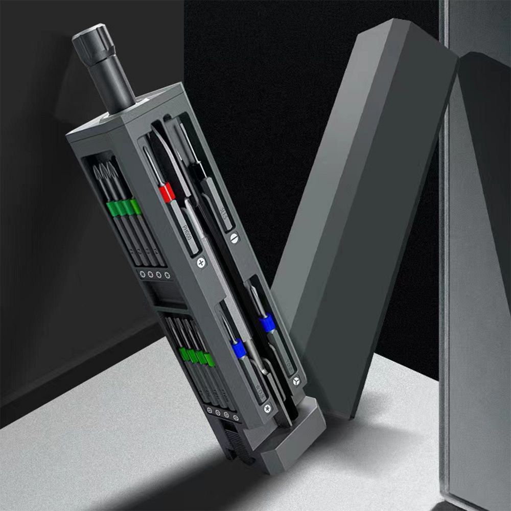 Zestaw śrubokrętów precyzyjnych / wkrętaków serwisowych, bitów 30w1 aluminium - obrazek 2