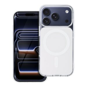 Futerał do iPhone 15 PRO MAX Clear Fusion Mag Cover zgodny z MagSafe biały