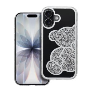 Futerał TEDDY BEAR do IPHONE 17 srebrny