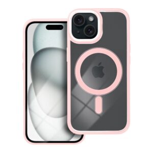Futerał do iPhone 15 Color Edge Mag Cover zgodny z MagSafe różowy