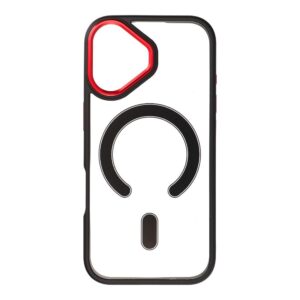 Futerał do iPhone 17 Color Edge Mag Cover zgodny z MagSafe czarno czerwony
