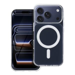 Futerał do iPhone 15 PRO MAX Clear Fusion Mag Cover zgodny z MagSafe granatowy