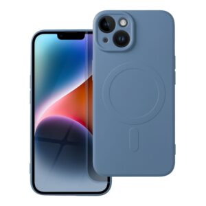 Futerał SILICONE MAG COVER kompatybilny z MagSafe do IPHONE 14 niebieski