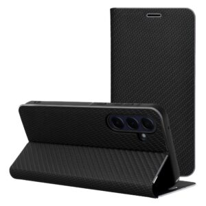 Etui z klapką na Xiaomi Redmi NOTE 14 PRO 5G / 14 PRO PLUS 5G Luna Book Carbon czarne