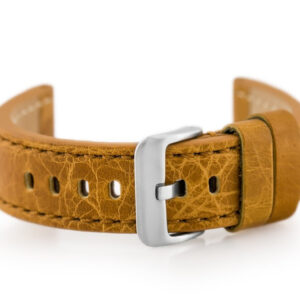 Pasek skórzany do zegarka W48 - PREMIUM - camel - 22mm