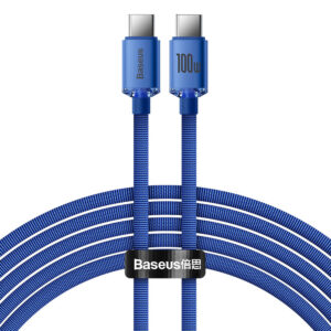 Kabel Baseus CAJY000703 USB-C - USB-C PD 100W 480Mb/s 2m - niebieski