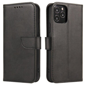 Magnet Case elegancki futerał etui pokrowiec z klapką i funkcją podstawki Honor Magic3 Pro czarny