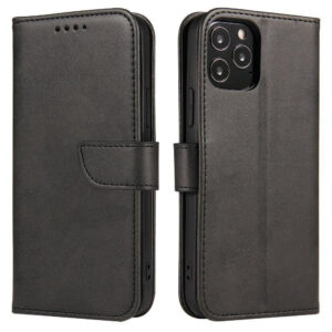 Magnet Case elegancki futerał etui pokrowiec z klapką i funkcją podstawki Motorola Moto G Stylus 2022 czarny