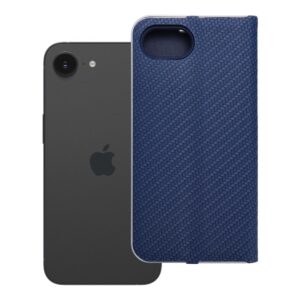 Kabura LUNA Book Carbon do IPHONE 16e (SE 4 2025) niebieski